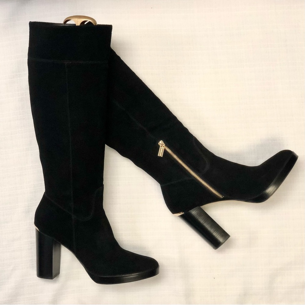 MMK Regina Suede Platform Knee High Boots Excellent Like New! Worn Once